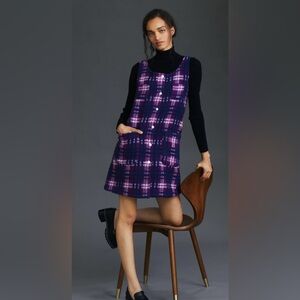 Carleen Plaid Wool Dress, Anthropologie